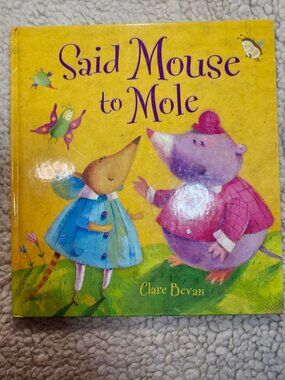 Said Mouse to Mole Clare Bevan Hardcover Childrens Picture Book 9781845385613